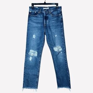 NEW Levi's Premium Denim Wedgie Straight Women’s Jeans Raw Hem Big‎ E Size 27